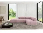 ALTDECOR Modulares Sofa Ecksofa in L-Form - Favio-L1 - 285x190x70 cm Rosa...