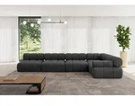 ALTDECOR Modulares Sofa Ecksofa in L-Form - Mende-L3 - 380x190x70 cm Schwarz...