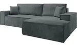 Selsey Farese &ndash; Ecksofa mit Cordbezug, Schlaffunktion und Stauraum, Grau, rechts -