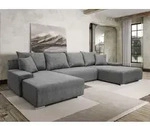 Polster-Ecksofa LAVIO U mit Schlaffunktion und Bettkasten Anafi 03