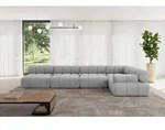 ALTDECOR Modulares Sofa Ecksofa in L-Form - Mende-L3 - 380x190x70 cm Hellgrau...