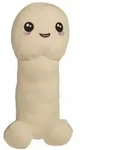 XL Pl&uuml;sch-Penis - weiches Pl&uuml;schkissen aus Stoff - Beige