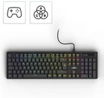 uRage Gaming-Tastatur Exodus 910 Low Profile, QWERTZ DE, Schwarz - Schwarz