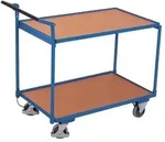 VARIOfit Tischwagen mit gebogenem Schiebegriff und 2 Ladefl&auml;chen 985x590mm sowie