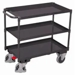 VARIOfit Tischwagen mit Wanne, Schiebegriff und 3 Ladefl&auml;chen 995x695mm