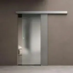 doporro Glasschiebet&uuml;r komplettset Softclose 77,5 x 215cm Schiebet&uuml;r mit ESG...