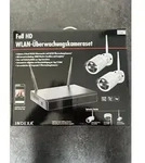 WLAN-NVR mit 2 Funk-Au&szlig;enkameras WR100B, 4TB Festplatte HDD WiFi - Silber