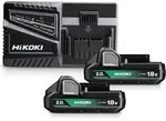 HiKOKI Set 2x 18V Akkupack BSL1820M (2 Ah) und 18V Ladeger&auml;t UC18YFSL