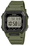 Casio W-738H-3AVEF Digital-Uhr f&uuml;r Herren Dualzeit Khaki - Silber