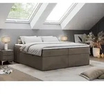 Boxspringbett ohne Kopfteil mit Bettkasten, niedriges Kopfteil, Polsterbett ohne