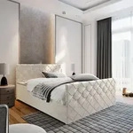 Masseno Boxspringbett MANDI 140x200 cm Komplett-Set mit Bonell Matratze und Topper,