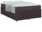 vidaXL Bettrahmen mit Matratze Dunkelbraun 160 x 200 cm Stoff - Braun