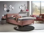 Meise M&ouml;bel Kinderbett FUN 140x200 cm | Bettgestell | Kopfteil glatt | Webstoff Rose
