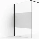 Glaszentrum Hagen 120x200 cm EVA-BK Walk in Duschwand Satin-M - Transparent