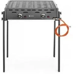 Hendi 148822, 11600 W, Grill, Gas, Drinnen, Drau&szlig;en, 2 Zone(n), Piezo - Silber
