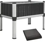 TTL GARDEN Hochbeet Superior M 80x50x80cm Anthrazit-Silber &ndash; Metall...