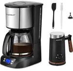 Aigostar - 1,5L Kaffeemaschine mit programmierbarer Timer/ Milchaufsch&auml;umer 500W -