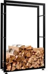 CLP Kaminholzst&auml;nder Keri V2 schwarz 25x80x125 cm - Schwarz