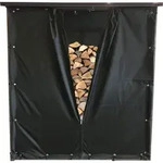 Wetterschutz Set Front- & R&uuml;ckwand f&uuml;r Kaminholzregal 143 x 145 cm, Polyester