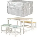 WONDERMAKE&reg; Design Kindersitzgruppe Outdoor Garten Holz mit Abdeckung,