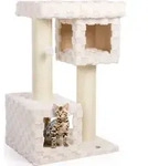 Kratzbaum Clifton &middot; beige &middot; ca. 68 x 58 x 107 cm &middot; Designkratzbaum mit...