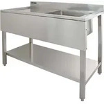 KuKoo Edelstahl Sp&uuml;ltisch Waschbecken Sp&uuml;lbecken Sp&uuml;lschrank Gastrosp&uuml;le...