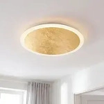 LED Deckenleuchte rund D: 40 cm Dimmbar per Wandschalter in Schwarz Gold 3500 K...