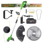 Procraft PTA24 BL Akku Trimmer 20 V 150 mm + 1x Akku 3,0 Ah + Ladeger&auml;t