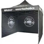 Weber #Werkeholics Easy-Up Zelt 3&times;3 m &ndash; inkl. 3 Einzel-Seitenplanen &ndash;...