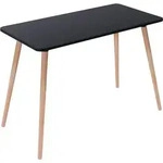 PAPERFLOW easyHome HOP Schreibtisch schwarz rechteckig, 4-Fu&szlig;-Gestell buche...