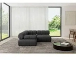 ALTDECOR Modulares Sofa Ecksofa in L-Form - Mende-L1 - 190x190x70 cm Schwarz...