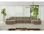 ALTDECOR Ecksofa in U-Form MARI-U2-v1 - 388x171x83 cm Braun - Corner Sofa Bett