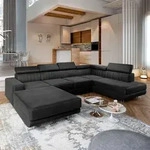 Masseno Ecksofa SIENA R-S mit Schlaffunktion U-Form, Sofa mit Bettkasten,