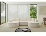ALTDECOR Ecksofa in U-Form MARI-U1-v1 -303x171x83 cm Beige - Corner Sofa Bett