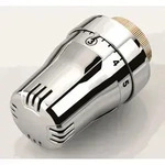 Badheizk&ouml;rper Design Sami THN Thermostatkopf Chrom - Wei&szlig;/Silber