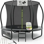 Juskys Trampolin SkyBounce S &Oslash; 228 cm mit Sicherheitsnetz & Leiter -...