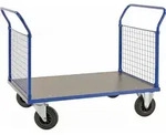 Kongamek Plattformwagen in blau 1166x700x1020mm mit MDF-Platte und 2 Schiebeb&uuml;geln