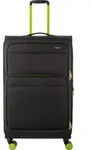 Franky Koffer Gr. L Reisegep&auml;ck T27-B Spinner 75er mit Dehnfalte black/green -