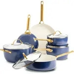 GreenPan Padova Reserve, Gemischtes Set, Blau, Aluminium, Keramik, Gold, Edelstahl -
