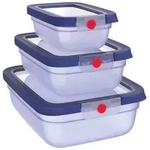 EMSA oneClick Frischhaltedosen 3-teiliges Space Saving Set (0,5 / 1,2 / 2,3 L)