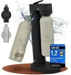 Luckymoose Infinity-S Wassersprudler aus hochwertigem Edelstahl (Black/Sand)&ndash;...