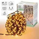 ECD Germany LED Micro Cluster Lichterkette 24 m 800 LEDs Extra Warmwei&szlig; 8 Modi