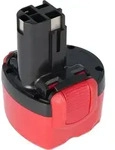Akku passend f&uuml;r Bosch 2607335272, 2607335273, 9,6V NiMH 3,0Ah - Schwarz
