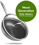 Reishunger Premium Edelstahl Wok &ndash; 28 cm Durchmesser &ndash; keramische