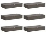 vidaXL Aufbewahrungsbox 6 pcs Grau 100 x 50 x 18 cm Vliesstoff - Grau