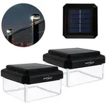 2x GreenBlue LED-Solarlampe f&uuml;r Pfosten 80 x 80 mm Briefumschlag-Abdeckung...