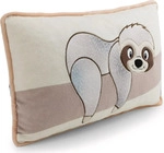 Nici Kissen Faultier Izzy Icetumbler 43 x 25 cm Pl&uuml;schkissen - Beige/Grau/Bunt