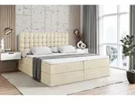 ALTDECOR Boxspringbett mit Matratze und Lattenrost - VIONE - 180x200 cm - Beige