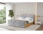 ALTDECOR Polsterbett mit Bettkasten - ENZO8-Z - 180x200 Hellgrau- Bett mit...