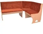 Eckbank 125x165 cm Truheneckbank - Gr&uuml;n/Rot/Beige